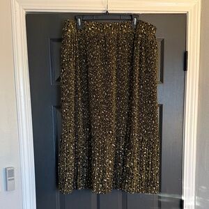 Chic Soul Leopard Pleated Skirt